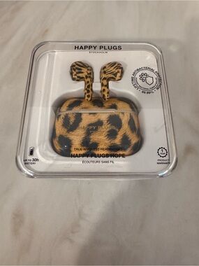 NWT Happy Plug Leopard Print True Wireless Earbuds